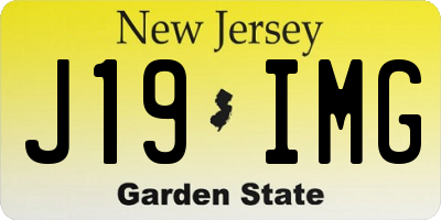 NJ license plate J19IMG