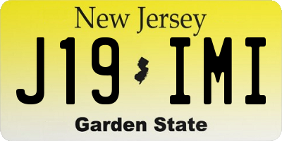 NJ license plate J19IMI