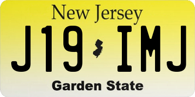 NJ license plate J19IMJ