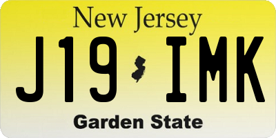 NJ license plate J19IMK