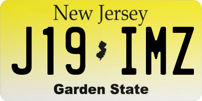 NJ license plate J19IMZ