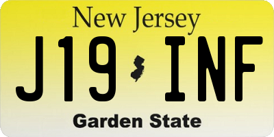 NJ license plate J19INF