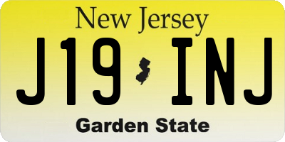 NJ license plate J19INJ