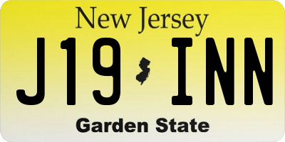 NJ license plate J19INN