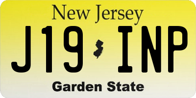 NJ license plate J19INP