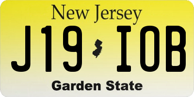 NJ license plate J19IOB