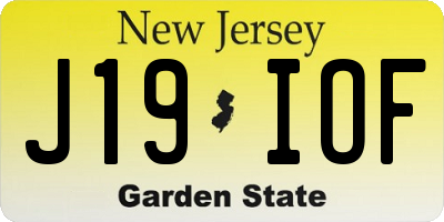 NJ license plate J19IOF