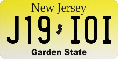 NJ license plate J19IOI