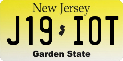 NJ license plate J19IOT