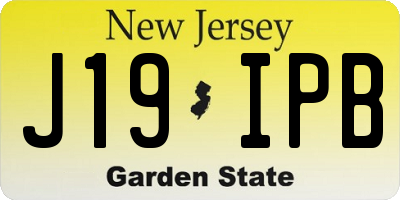 NJ license plate J19IPB