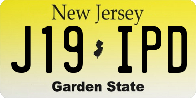 NJ license plate J19IPD