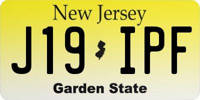 NJ license plate J19IPF