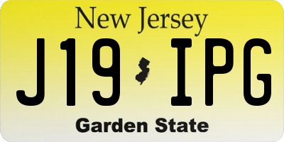 NJ license plate J19IPG