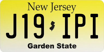 NJ license plate J19IPI