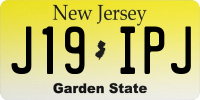 NJ license plate J19IPJ