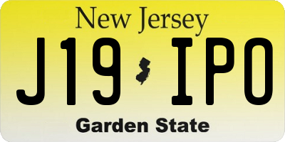 NJ license plate J19IPO