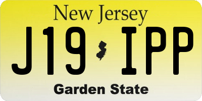 NJ license plate J19IPP