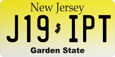 NJ license plate J19IPT