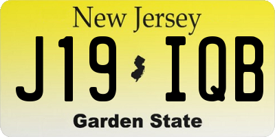 NJ license plate J19IQB