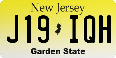 NJ license plate J19IQH