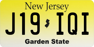 NJ license plate J19IQI