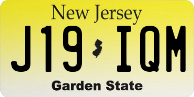 NJ license plate J19IQM