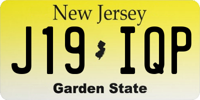 NJ license plate J19IQP
