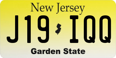 NJ license plate J19IQQ