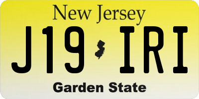 NJ license plate J19IRI