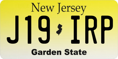 NJ license plate J19IRP