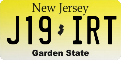 NJ license plate J19IRT