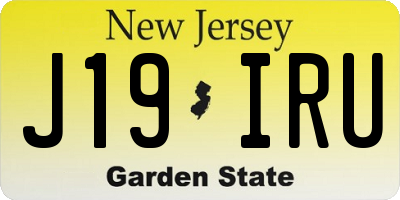 NJ license plate J19IRU