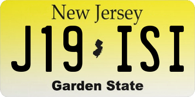 NJ license plate J19ISI