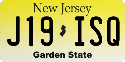 NJ license plate J19ISQ