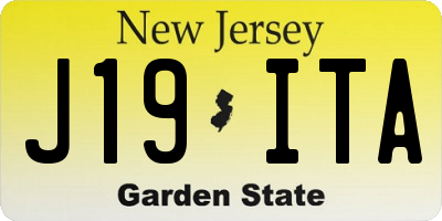 NJ license plate J19ITA