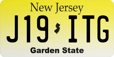 NJ license plate J19ITG