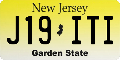 NJ license plate J19ITI
