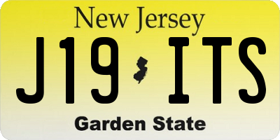 NJ license plate J19ITS