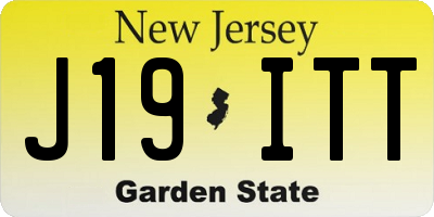 NJ license plate J19ITT