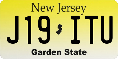 NJ license plate J19ITU