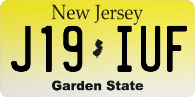 NJ license plate J19IUF