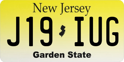 NJ license plate J19IUG