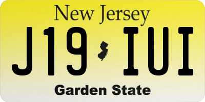 NJ license plate J19IUI