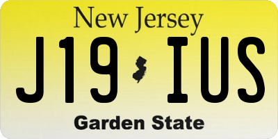 NJ license plate J19IUS