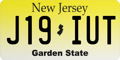 NJ license plate J19IUT