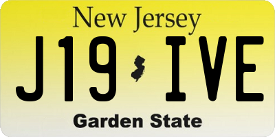 NJ license plate J19IVE