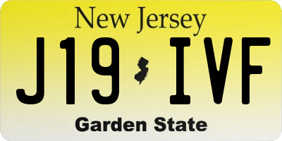 NJ license plate J19IVF