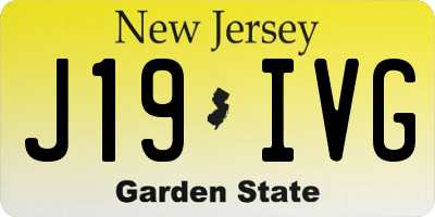 NJ license plate J19IVG