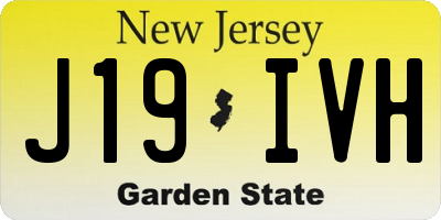 NJ license plate J19IVH