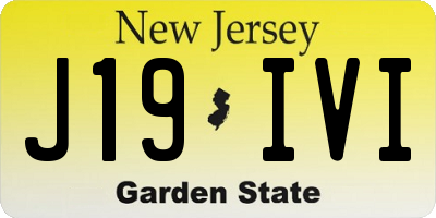 NJ license plate J19IVI